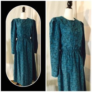 Vintage 80’s Blue Prairie Dress